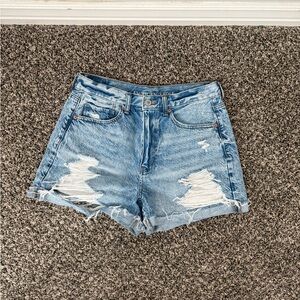 American Eagle Distressed Blue Denim Shorts